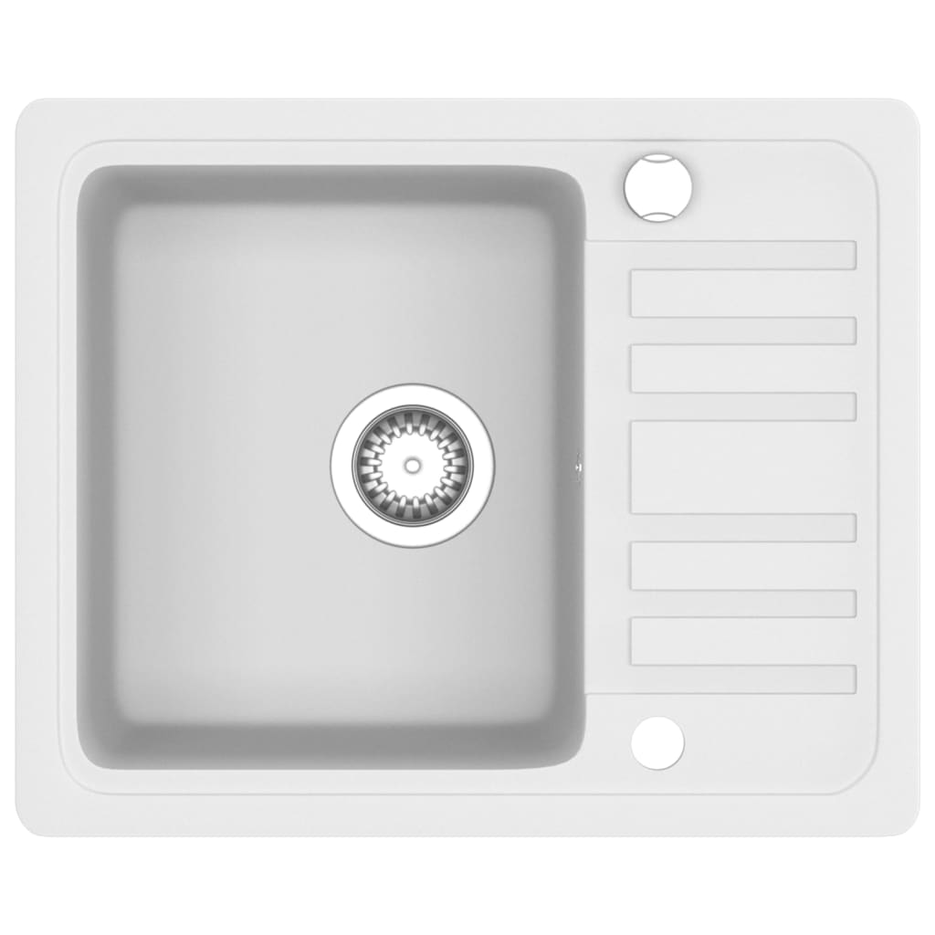 vidaXL Fregadero de Cocina de Granito con Seno Lavabo Cocina Fontanería Color Blanco,  Beige,  Gris y mas