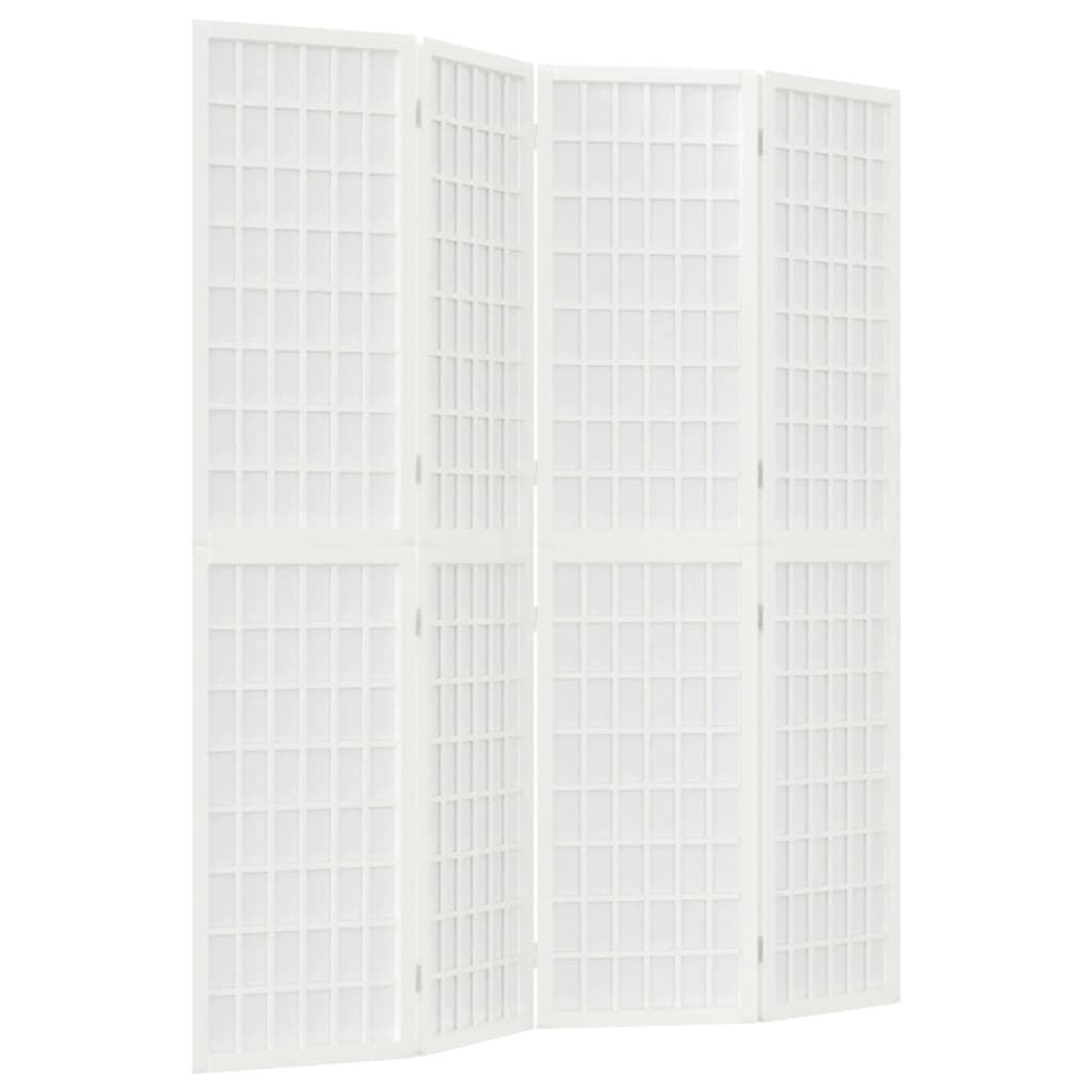 vidaXL Biombo plegable con 4 paneles estilo japonés 160x170 cm en color Blanco/Natural/Negro