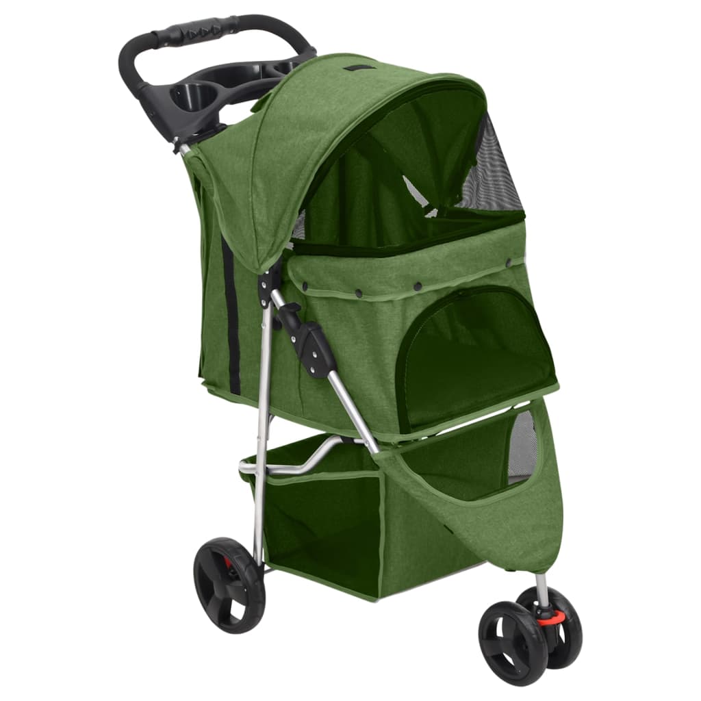 vidaXL Cochecito para perros plegable tela oxford 80x46x98 cm Color Gris,  Negro,  Verde y mas