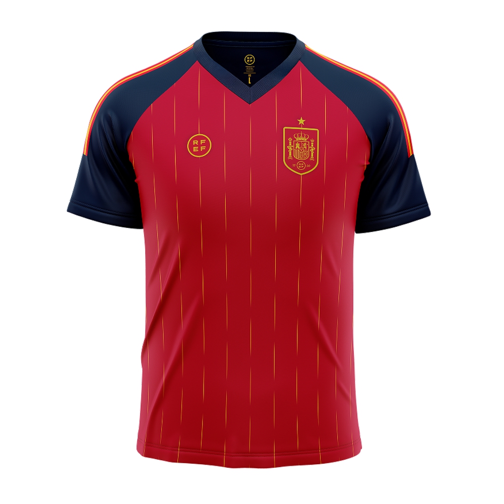 Camiseta RFEF Oficial Selección Española 25/26 Mundial 2026 Vamos España Lamine Yamal Pedri Ultima Versión Replica