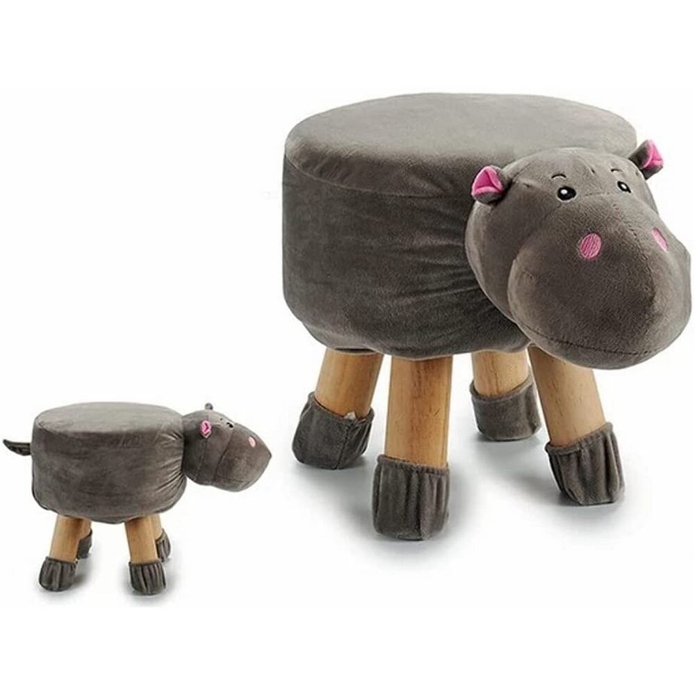 Gerimport Taburete Infantil Hipopótamo 40 X 29 X 30 Cm - Cómodo y Resistente