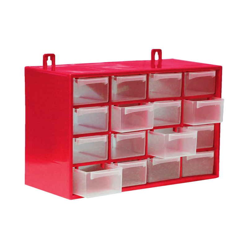 Tradineur - Caja organizadora multiusos con separadores, 10 compartimentos,  plástico, almacenaje de tornillos, tuercas, accesori