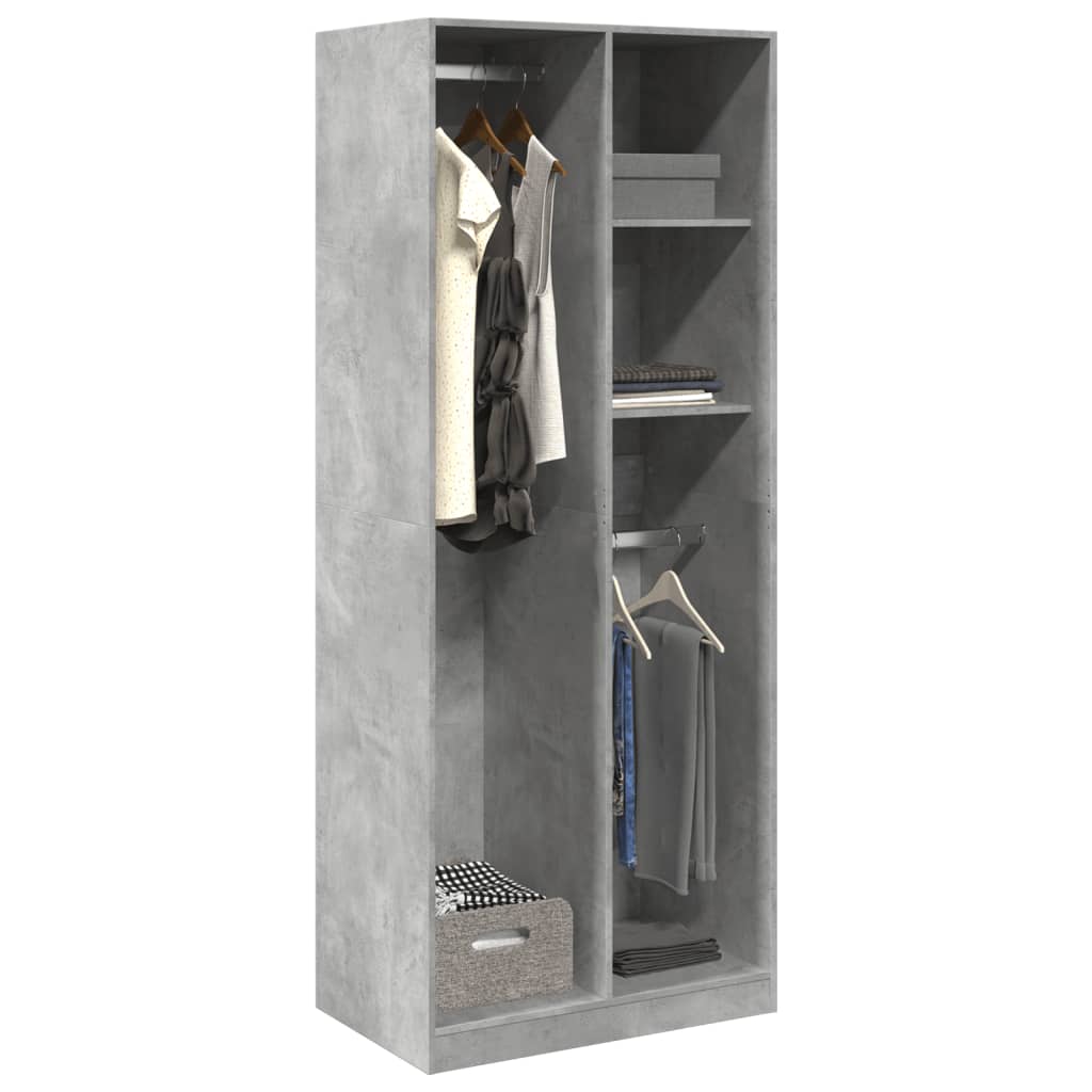 vidaXL Armario de madera de ingeniería 80x50x200 cm en color Roble Sonoma/Roble artisan/Madera antigua y más | almacenamiento funcional diseño moderno para baño dormitorio sala
