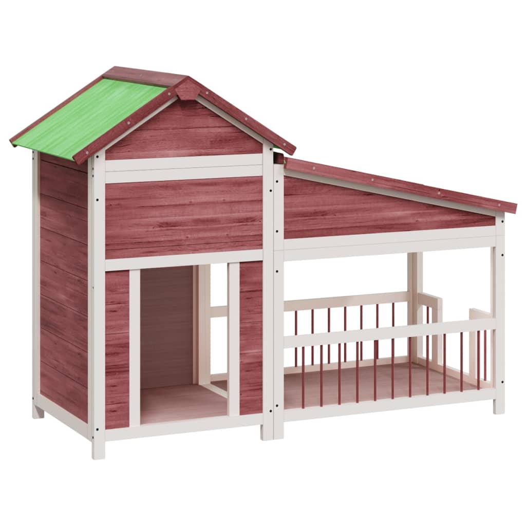 vidaXL Caseta para Perros Perrera Casita Animales Jardín Color Marrón,  Moca,  Gris y mas