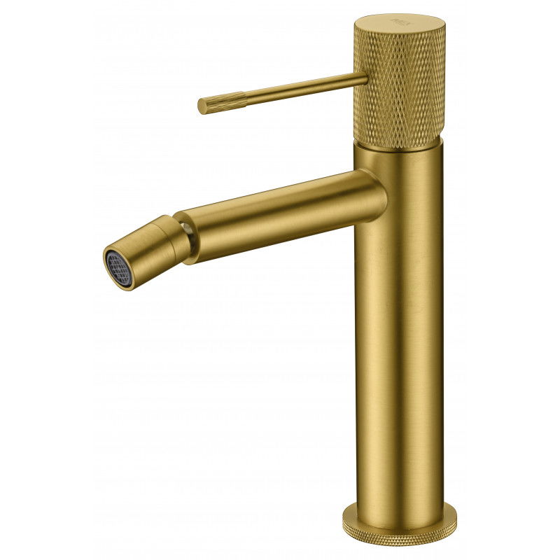 Imex Line BDD038-2OC grifo monomando para bidé moderno en color oro cepillado