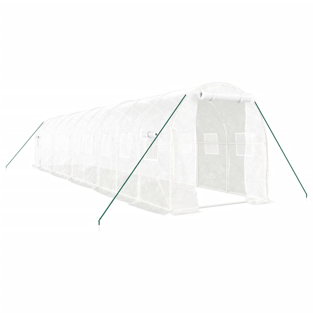 vidaXL Invernadero con estructura de acero blanco Multitalles