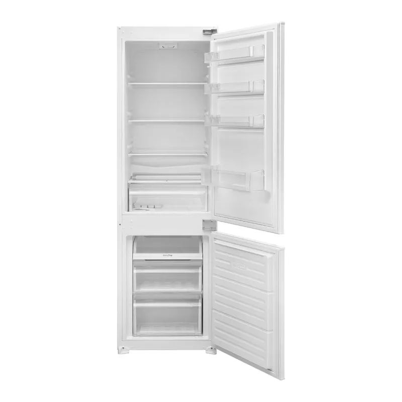 Aspes - Frigorífico combinado integrable ACI1775500E de 251 L (181 L frigorífico + 70 L congelador), clase energética E, blanco, silencioso (38 dB), sin No Frost, apertura 90°, para instalación empotrada en cocina