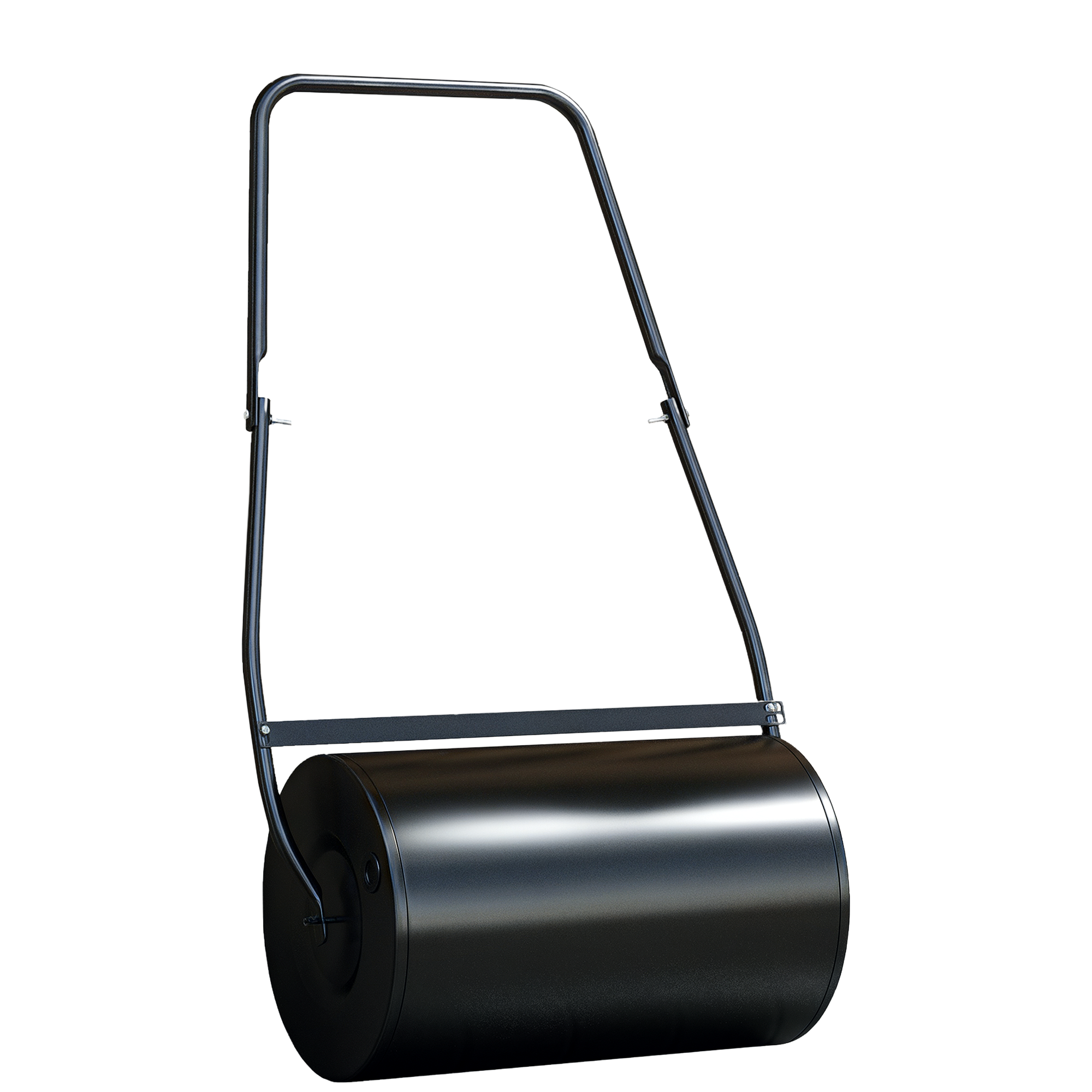 DURHAND Rodillo de Césped de Jardín Apisonadora de Césped de Acero 38L Llena de Agua o Arena Medida de Rodillo Φ50x32cm Asa Desmontable