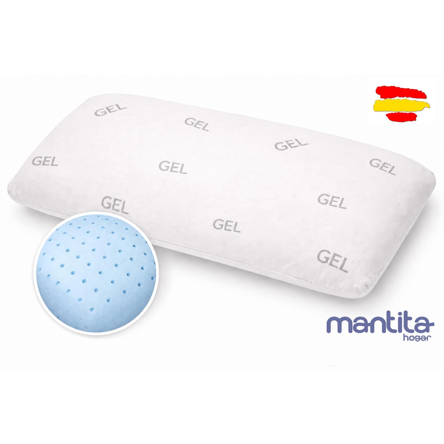 Almohada ViscoGel Núcleo perforado 100% NO COPOS – Distintos Tamaños, Desenfundable | Alivia Presión Cervical | Funda Lavable y Tratamiento Antibacteriano, Núcleo perforado