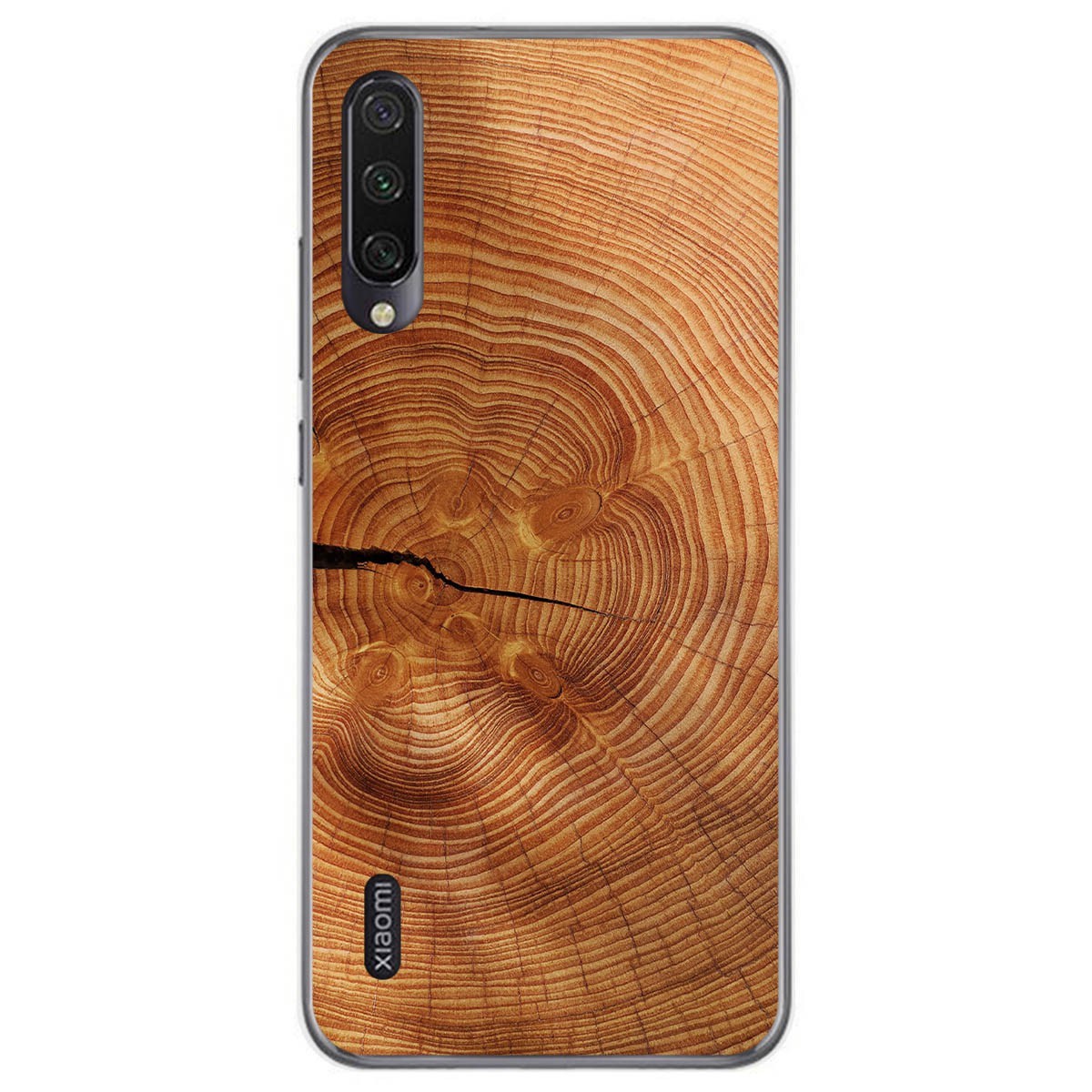 Tumundosmartphone Funda Gel Tpu para Xiaomi Mi A3 diseño Madera 04 Dibujos