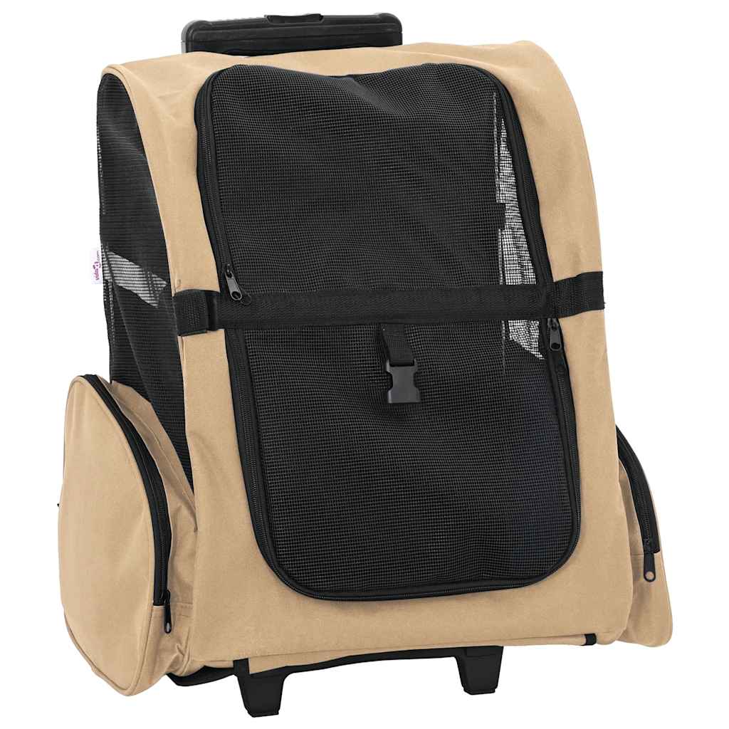 vidaXL Carrito para mascotas 3 en 1, diseño , 48 x 32 x (57-106) cm, tela Oxford