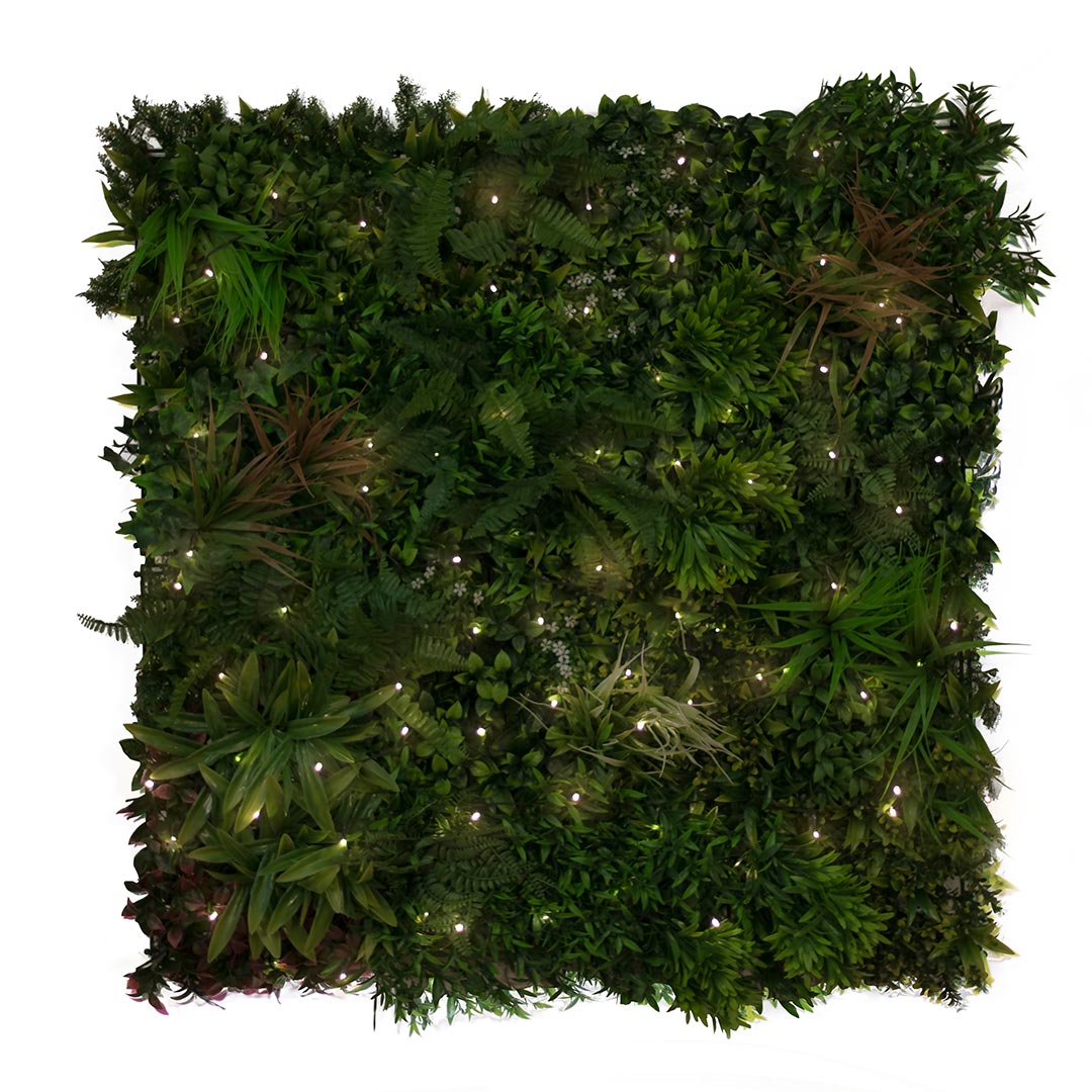 Nortene | Jardín Vertical Lighted Sauvage 100 X 100 Cm | Decoración De Pared | Diseño Moderno | Perfecto Para Ambientes Modernos Y Naturales