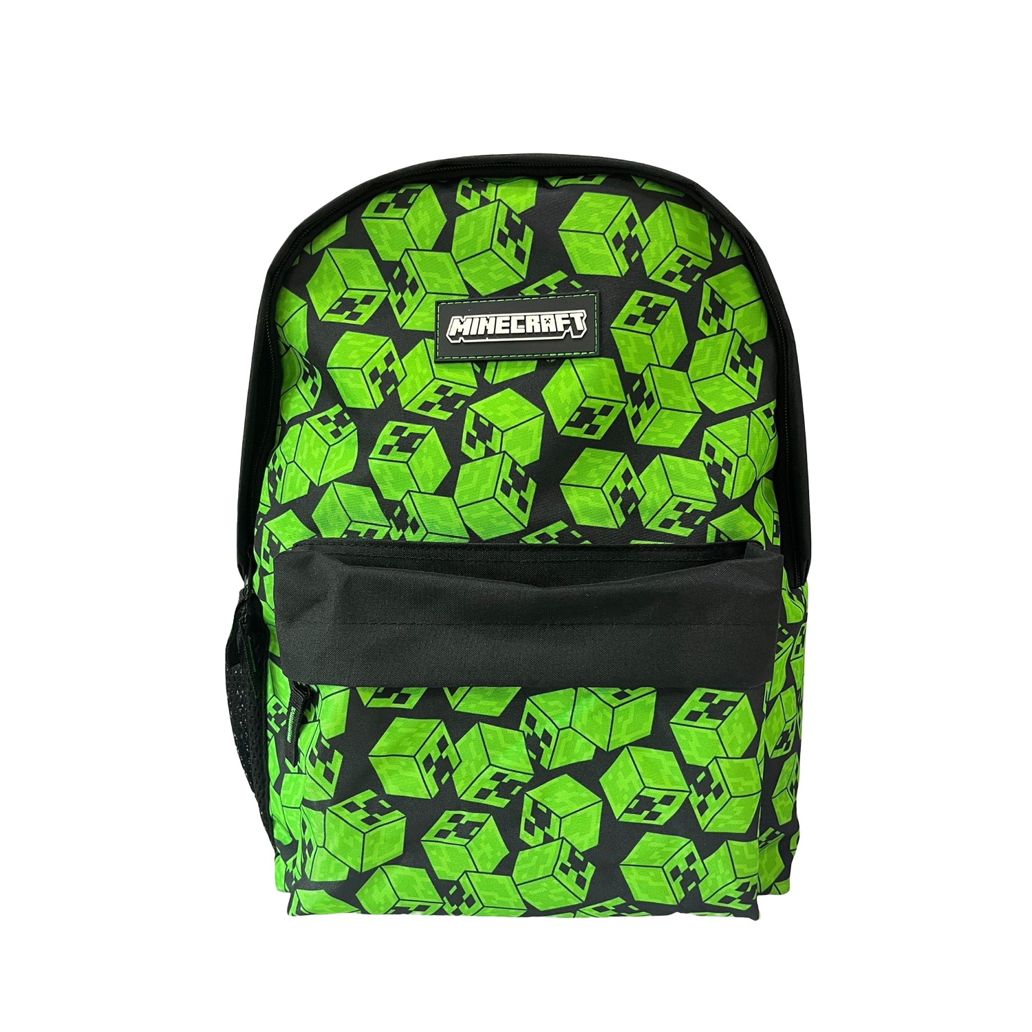 Mochila Americano Minecraft Cubos adaptable a carro. Espaldera acolchada y compartimento portalaptop.