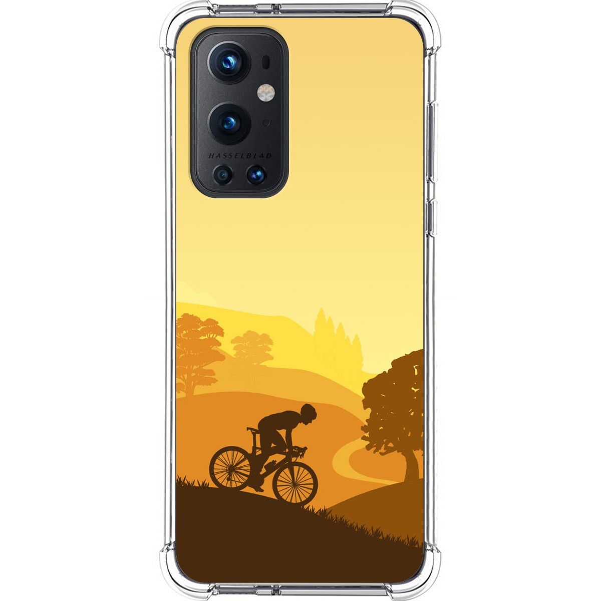 Tumundosmartphone Funda Silicona Antigolpes para OnePlus 9 Pro 5G diseño Ciclista Dibujos