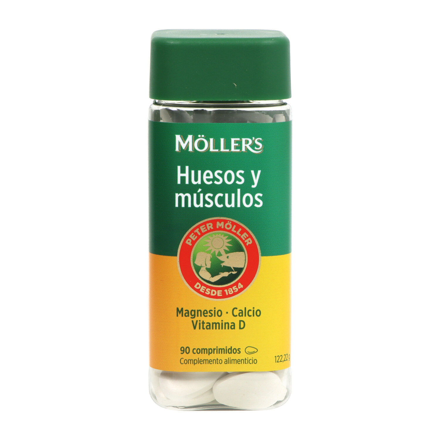 Moller`s Huesos Y Musculos Magnesio , Calcio Y Vitamina D 90 Comprimidos