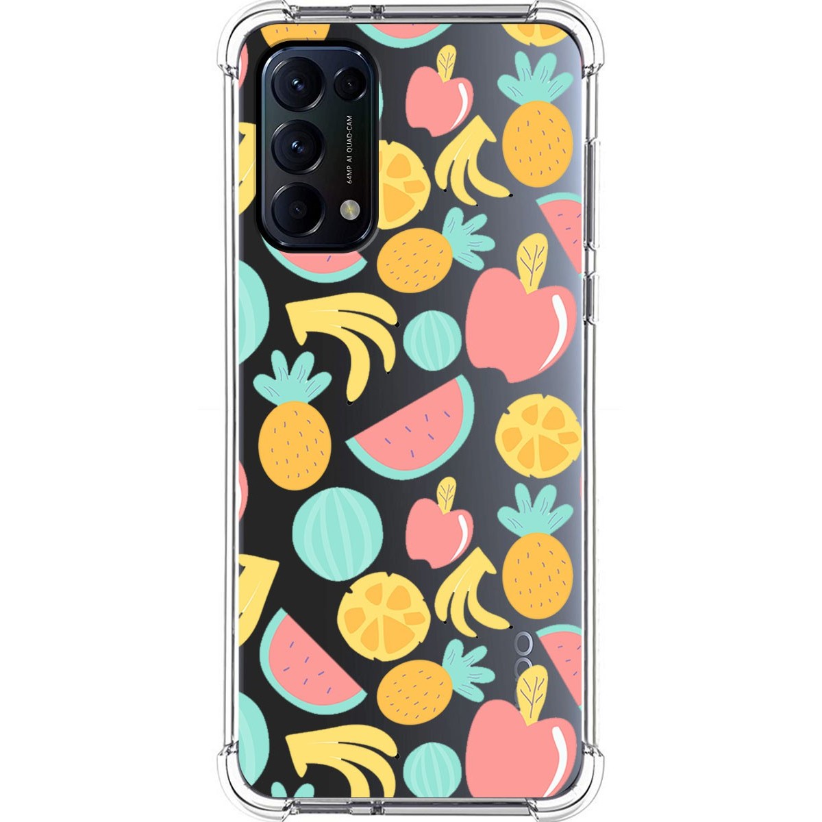 Tumundosmartphone Funda Silicona Antigolpes para Oppo Find X3 Lite 5G diseño Frutas 02 Dibujos