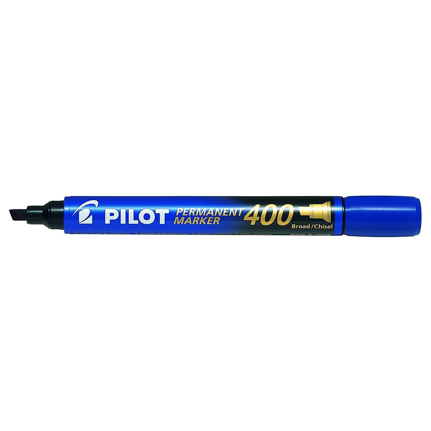 Pilot 2 x -Large 4,5 mm punta cuadrada marcador permanente – azul (Pack de 20)