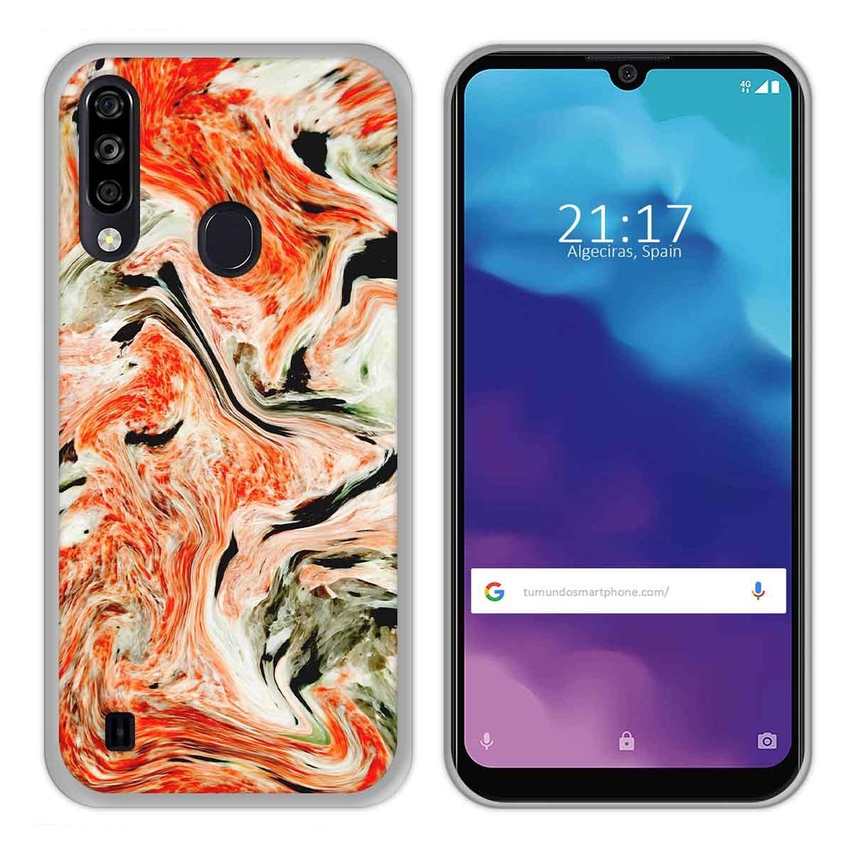 Tumundosmartphone Funda Gel Tpu para ZTE Blade A7 2020 diseño Mármol 12 Dibujos