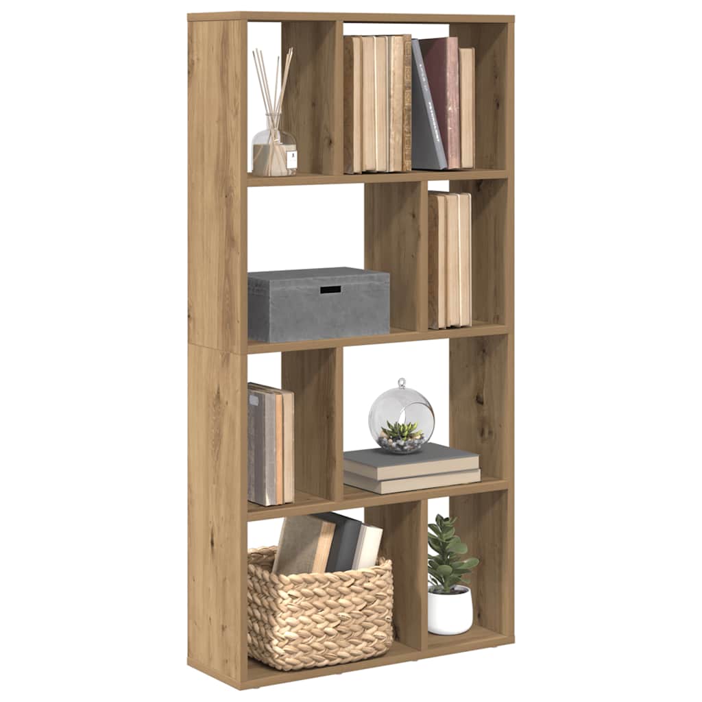 vidaXL Estantería de madera de ingeniería negra 60x20x120 cm en color Negro/Roble artisan/Gris sonoma y más | almacenamiento funcional diseño moderno para baño dormitorio sala
