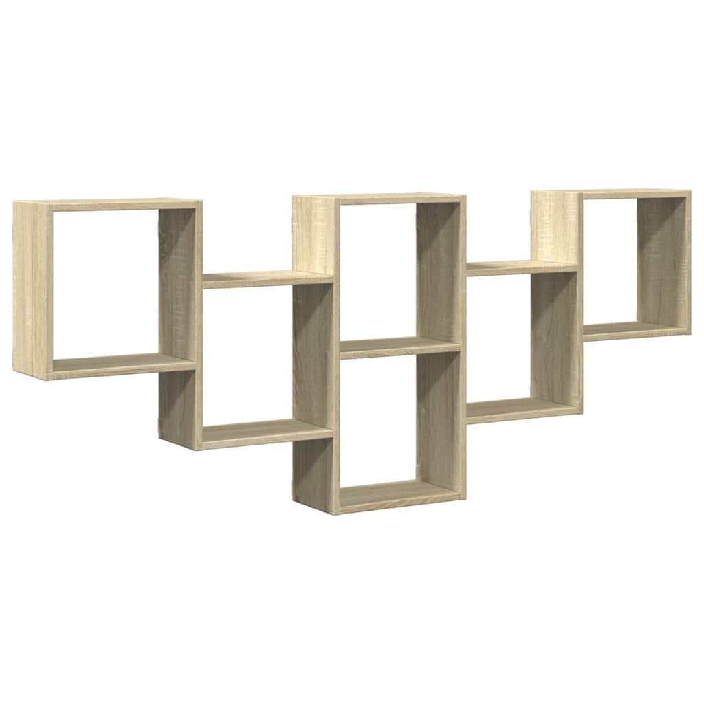 vidaXL Estantería de pared madera ingeniería roble Sonoma 159x18x66cm