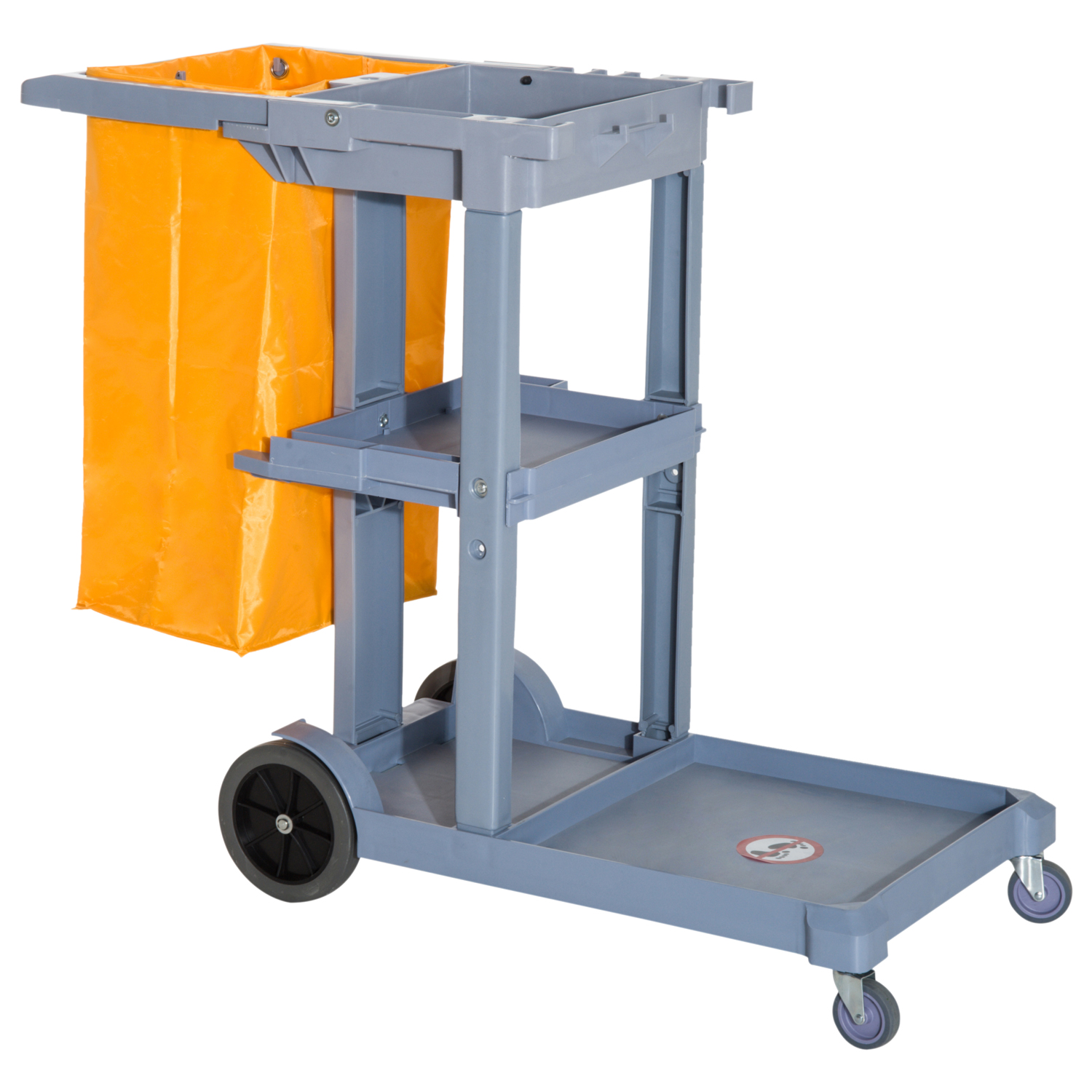 HOMCOM Cubo para Fregona Comercial Cubeta de Trapeador con Escurridor de  Presión Abajo Capacidad de 36L con 4 Ruedas Silenciosas 2 Cubetas Separadas  54x41x91,5 cm Naranja