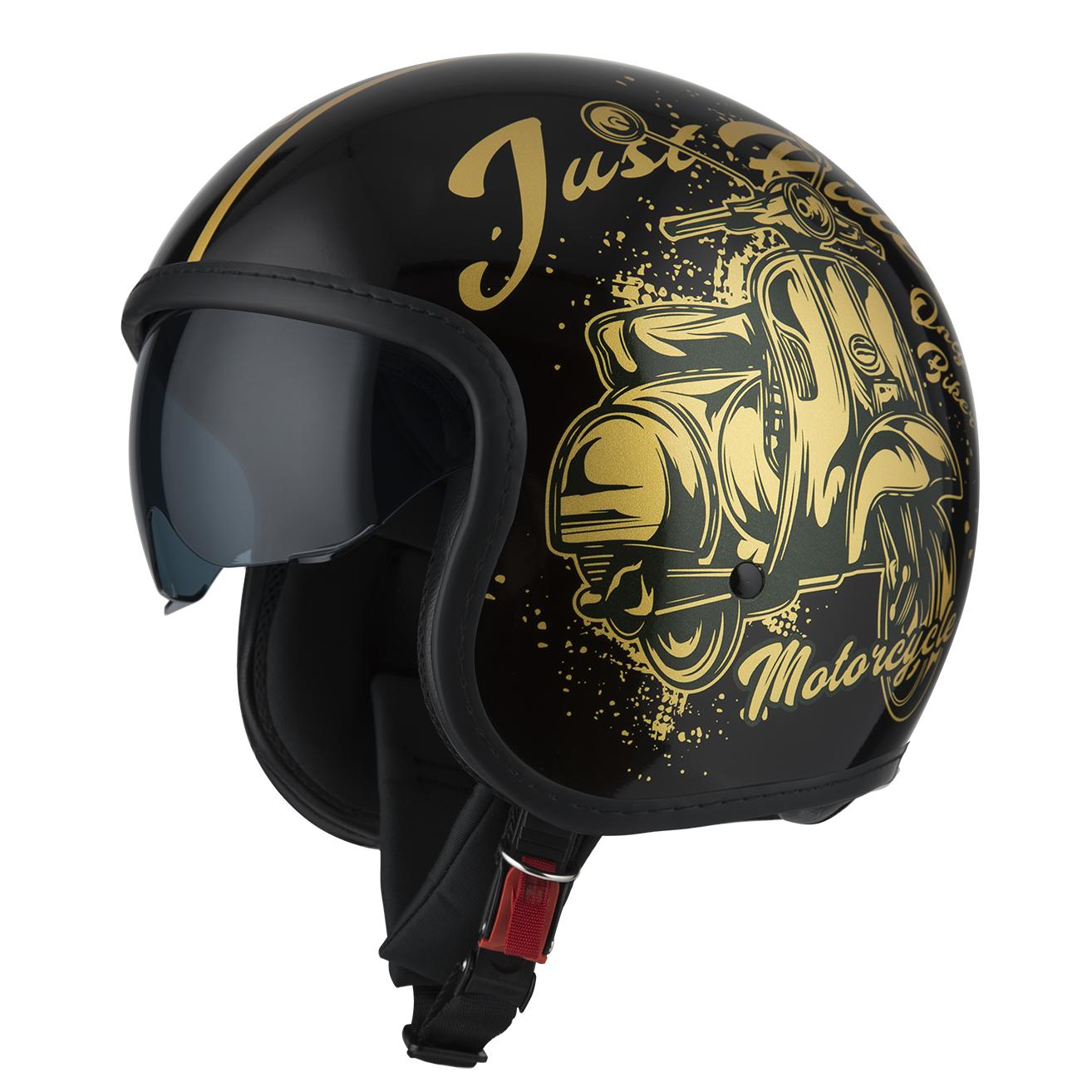 NZI Casco de Moto Jet Rolling 4 Sun | Homologación UNECE R.22.05 - Diseño Personalizado - Tallas XS-XXL