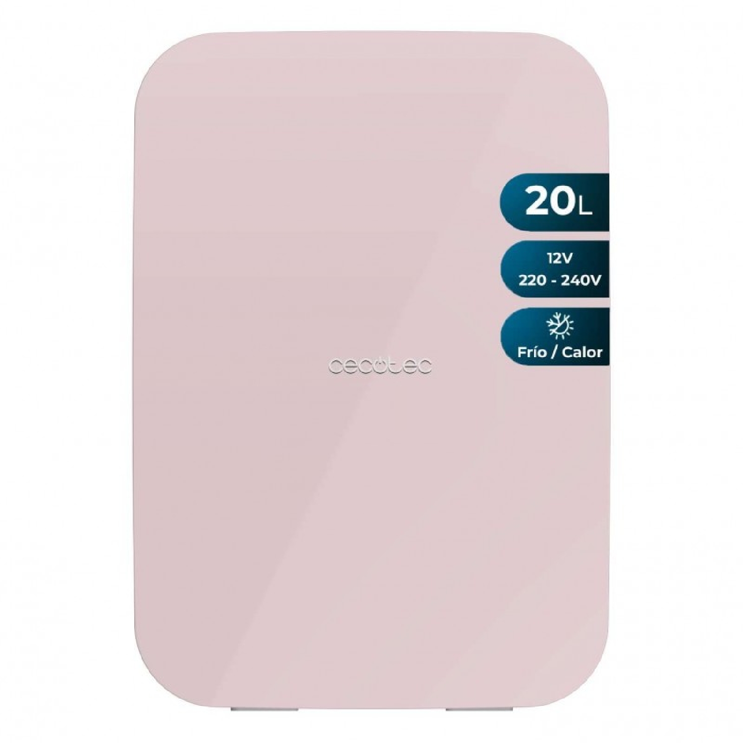 Cecotec Nevera Pequeña Frigorífico Mini de 20L Bolero MiniCooling 20L Bahamas Pink. 12V-220V, Compatible con Coches y Caravanas