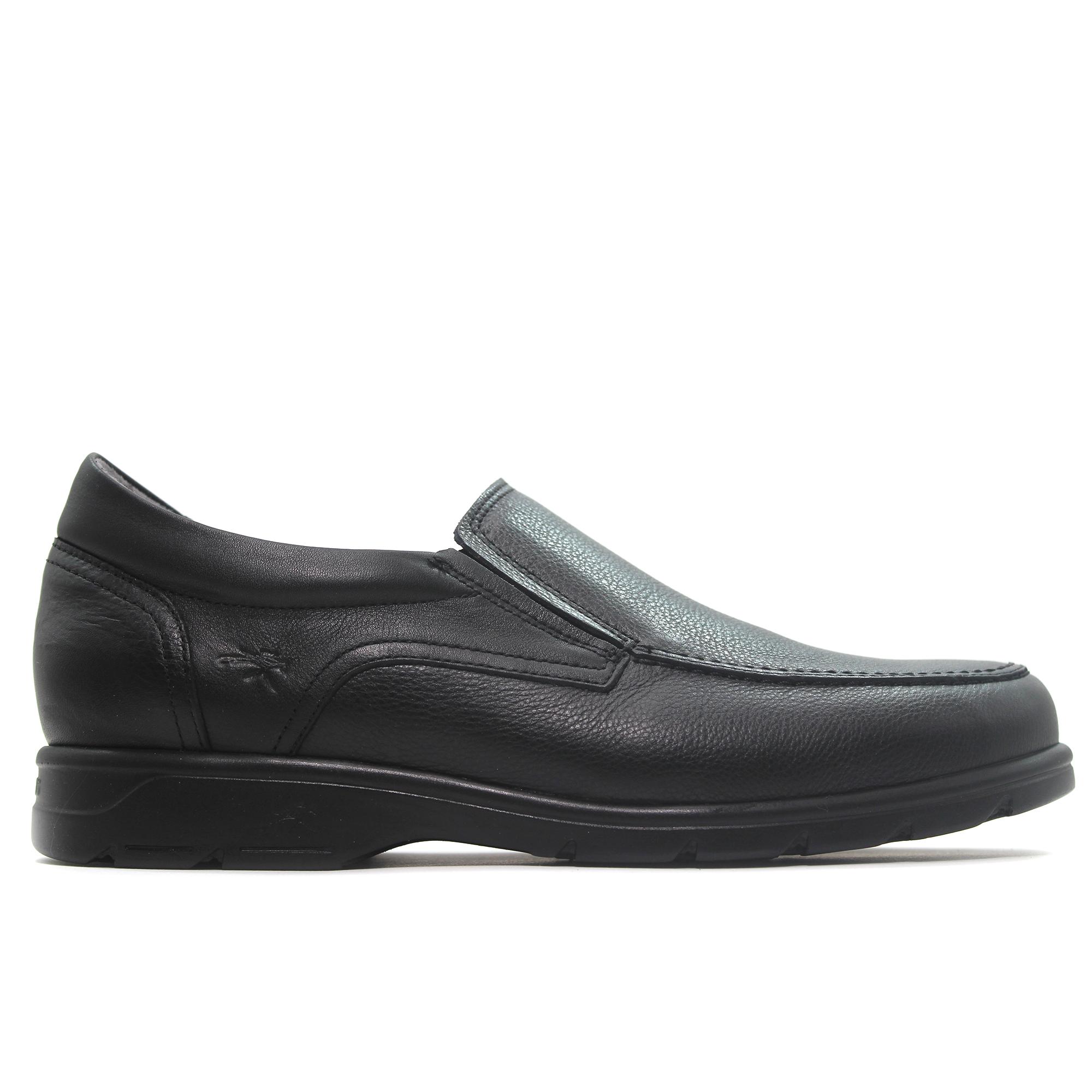 Fluchos F1950 Zapato clásico,de piel,sin cordones,suela de goma,mocasín,liso, para caballero