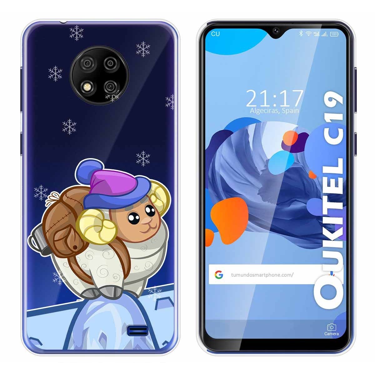 Tumundosmartphone Funda Gel Transparente para Oukitel C19 diseño Cabra Dibujos