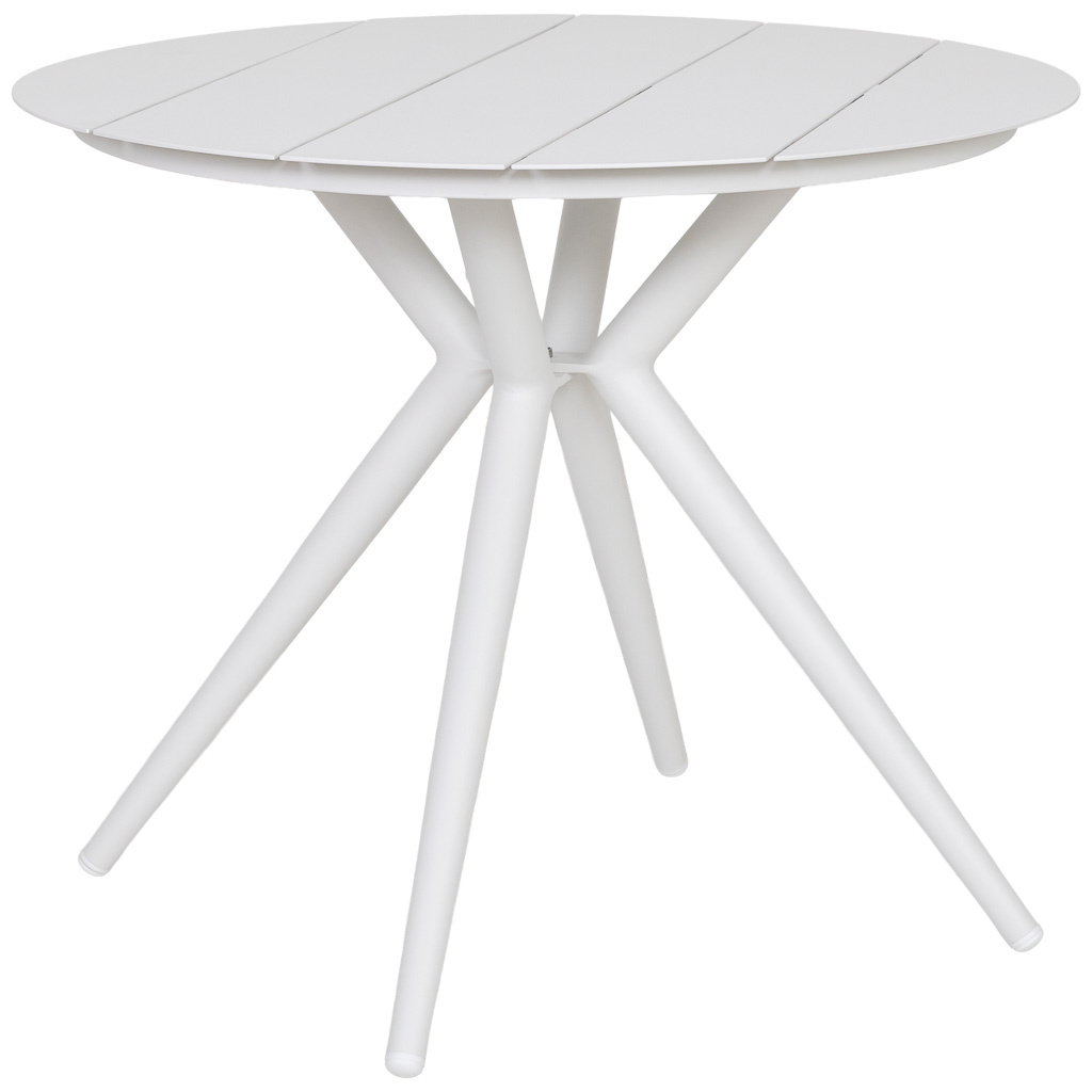 Wonderlust Deco - Mesa de aluminio blanca D90x75h cm Blanco 90x90x75h cm