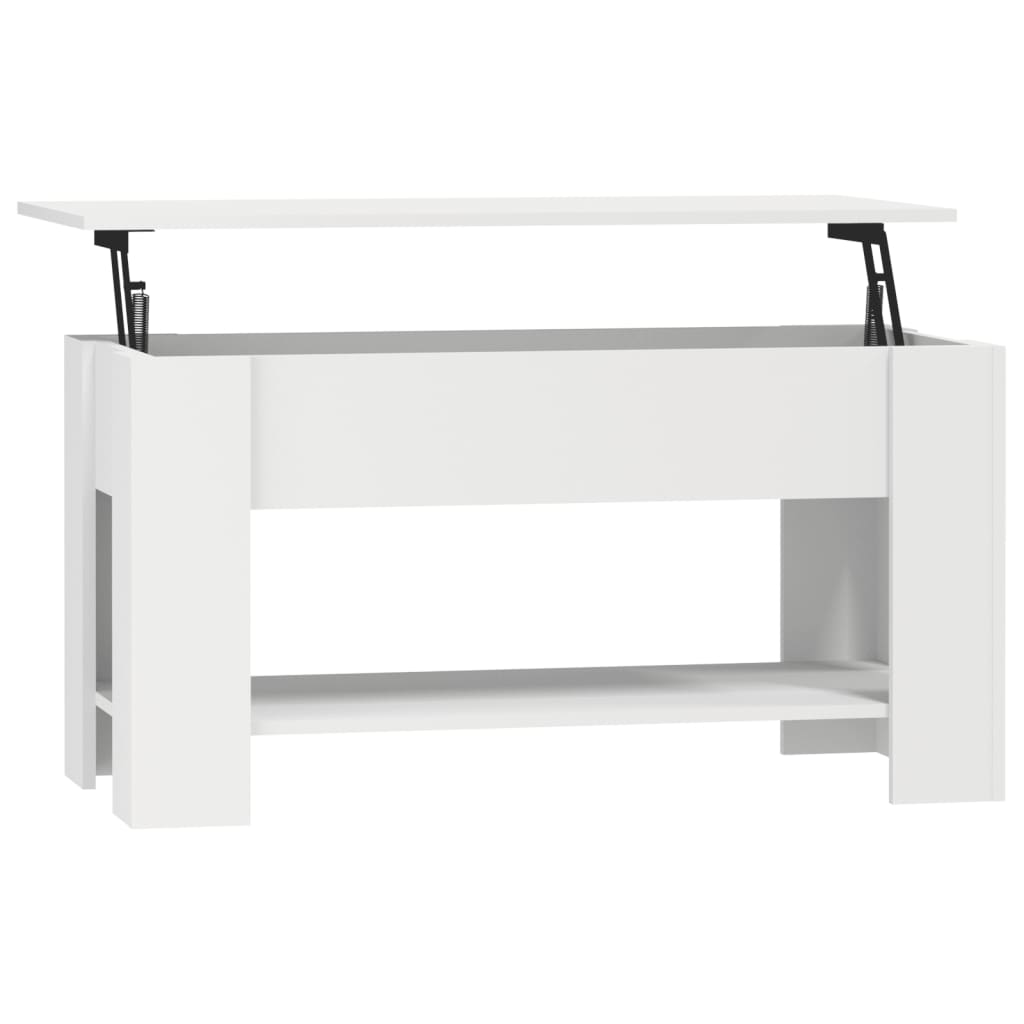 Vidaxl Mesa de Centro de Madera de Ingeniería 101x49x52 Cm Blanco