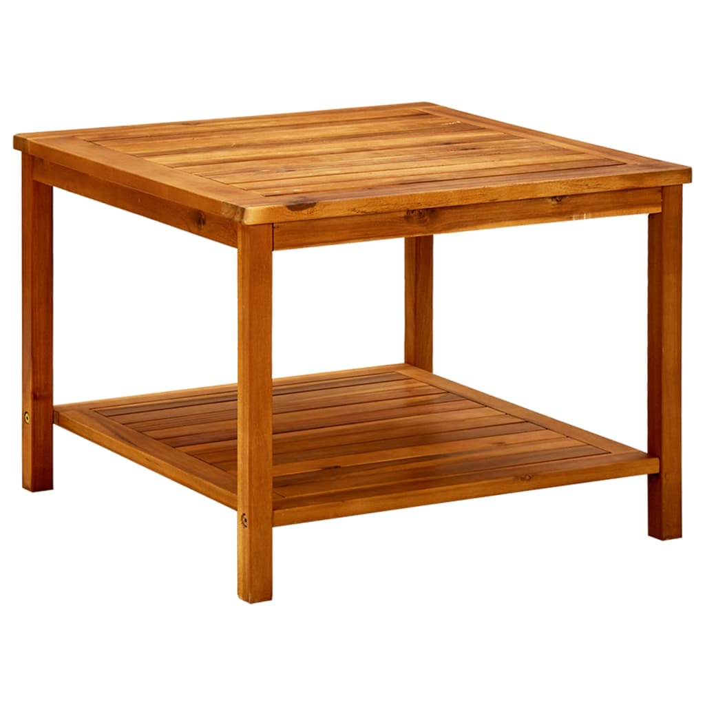Mesa Auxiliar de Madera Maciza de Acacia Vidaxl 45x45x45 Cm