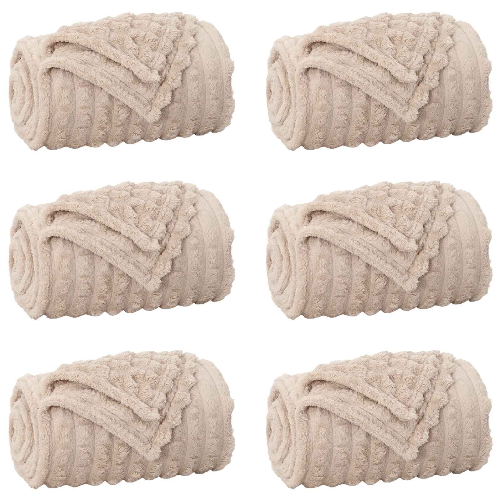vidaXL Mantitas de Sofá 6 pcs Beige 270 x 240 cm Lana