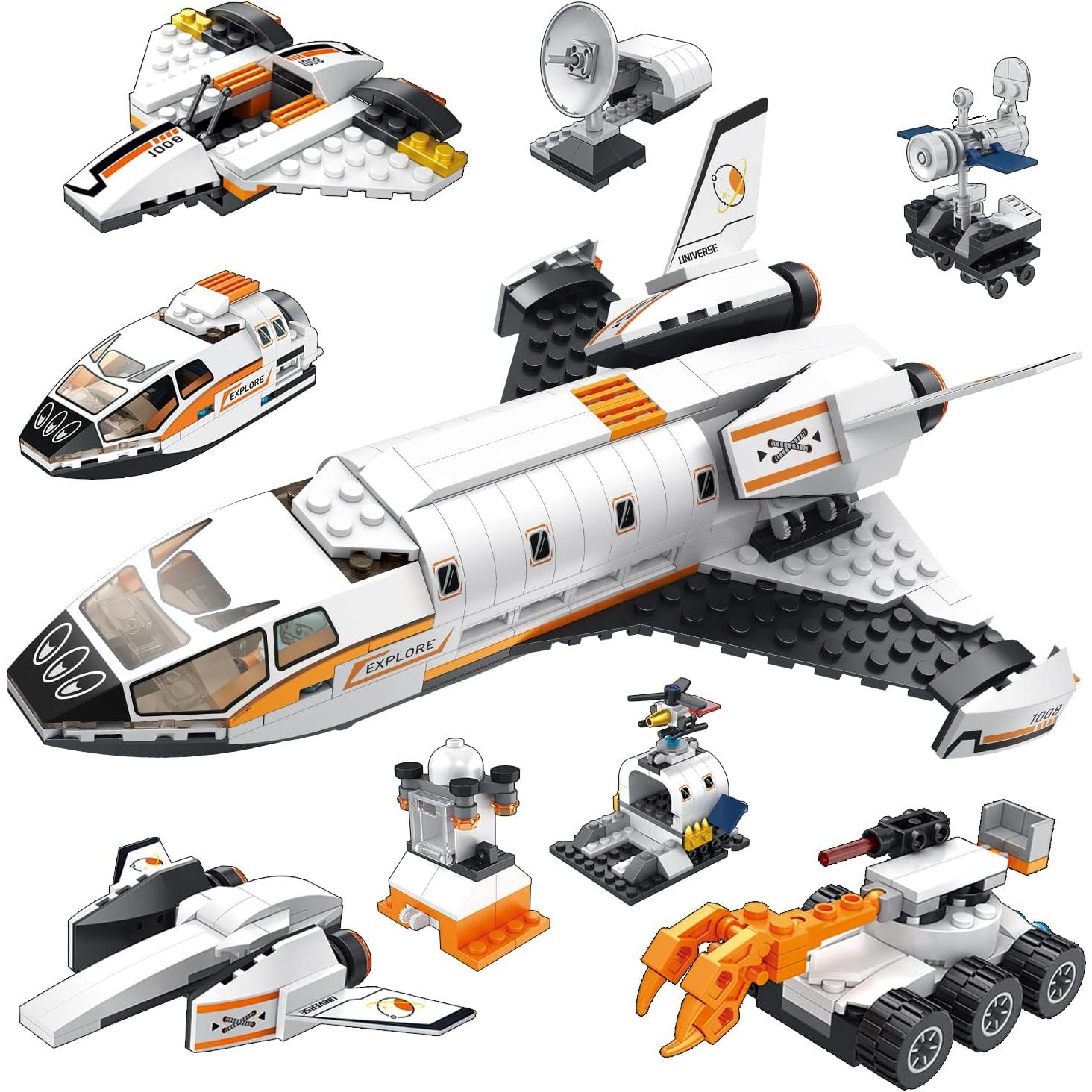 ZeMo - ZEMO- Kit de construcción de juguetes de 416 piezas de investigación de Marte – 8 en 1 juego de juguetes de exploración espacial con vehículos de Marte, satélites de sonda, radar de sonda y laboratorio de investigación, el mejor regalo para niños