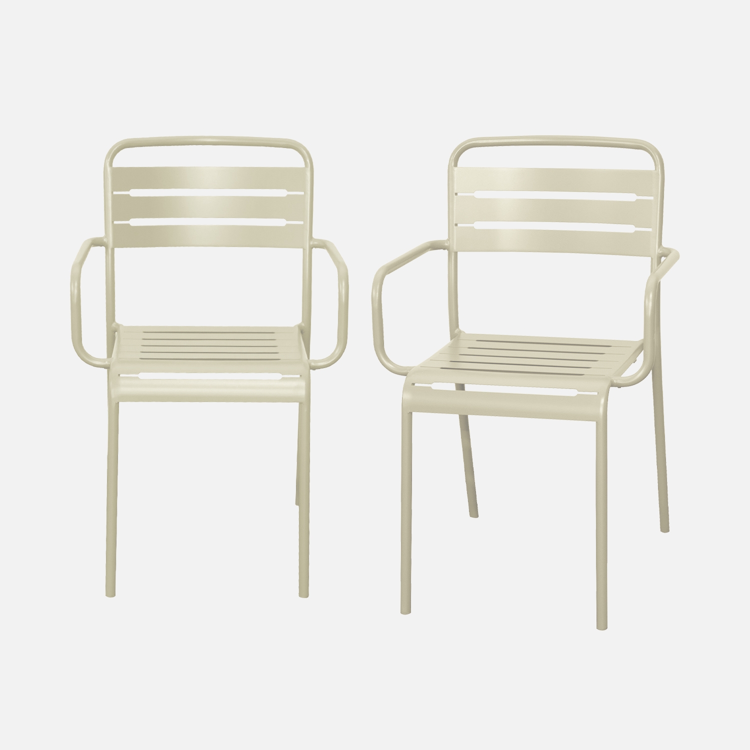 sweeek - Sillón de jardín bistró de acero, set de 2 , Amelia , 50x53x79