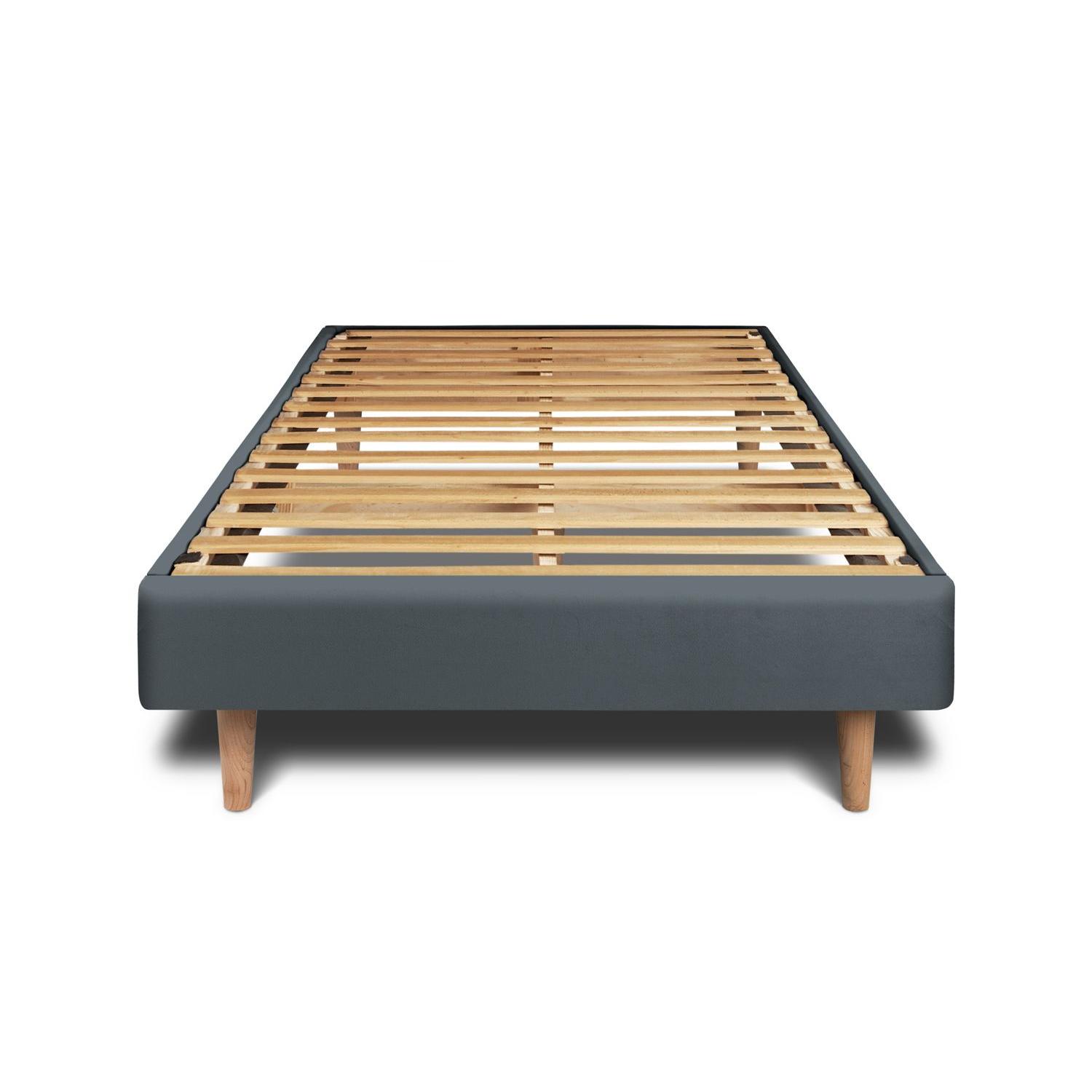 Somier de láminas 90x200 cm - Tejido de terciopelo - Kit de montaje