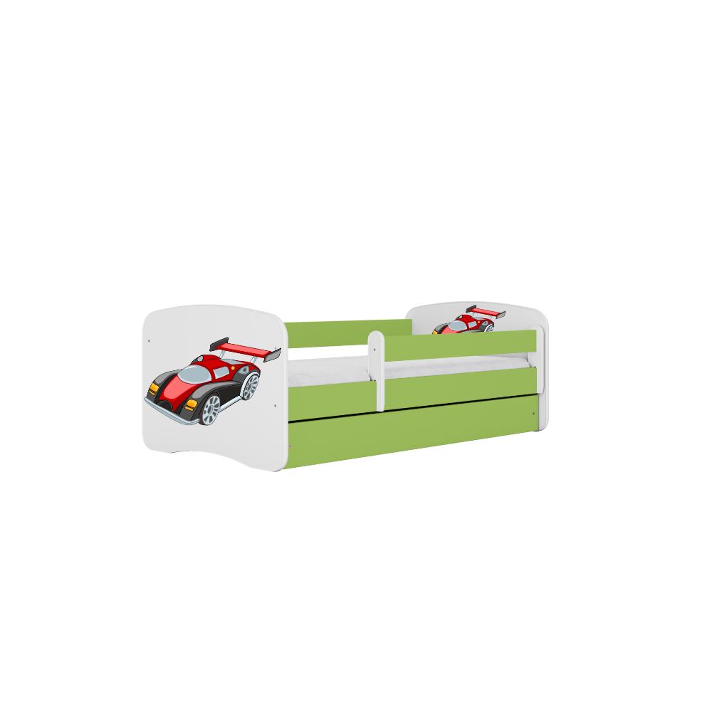 Cama 180 x 80 cm Kocot Kids com gaveta BabyDreams Racing Car Green