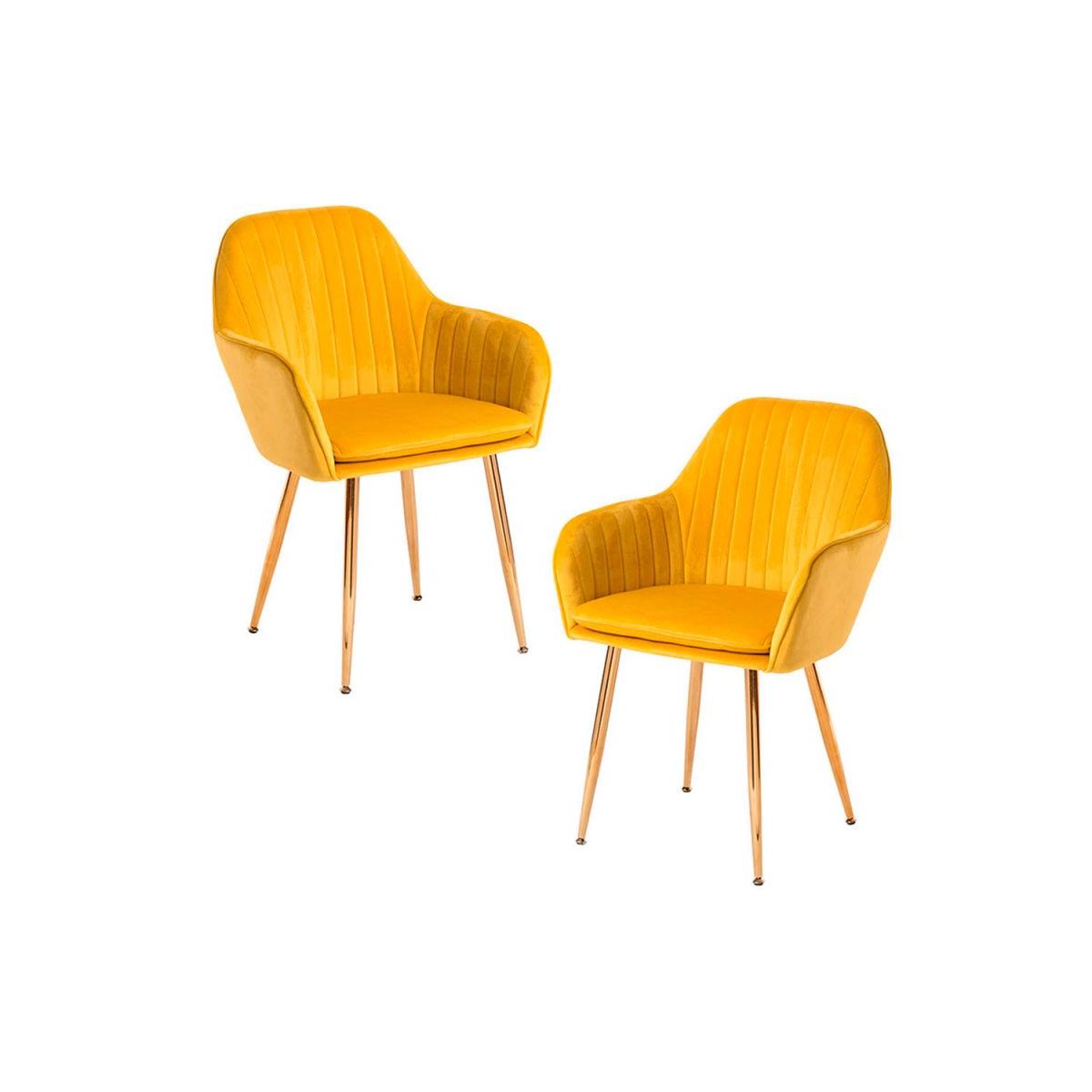 Regalos Miguel - Packs Sillas Comedor - Pack 2 Sillas Chic Golden - Amarillo