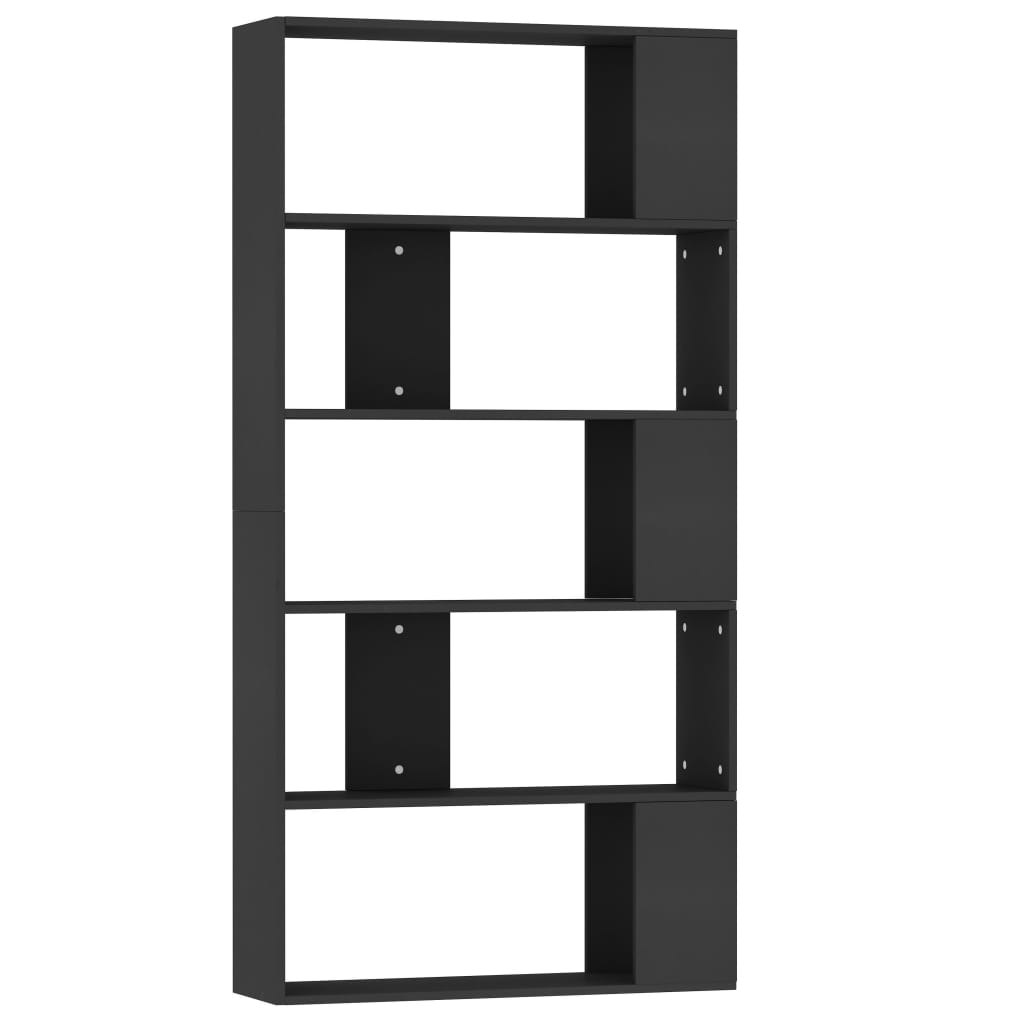vidaXL Estantería/divisor madera contrachapada negro 80x24x159 cm