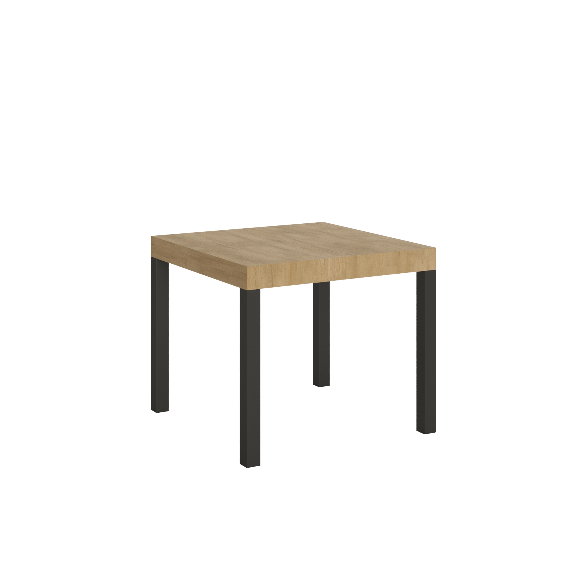 Mesa extensible 90x90/246 cm Everyday Roble Nature Estructura Antracita - Itamoby