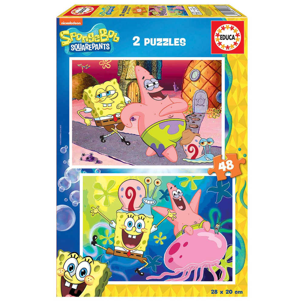 2 Puzzle Educa 24 piezas Bob Esponja (19388)