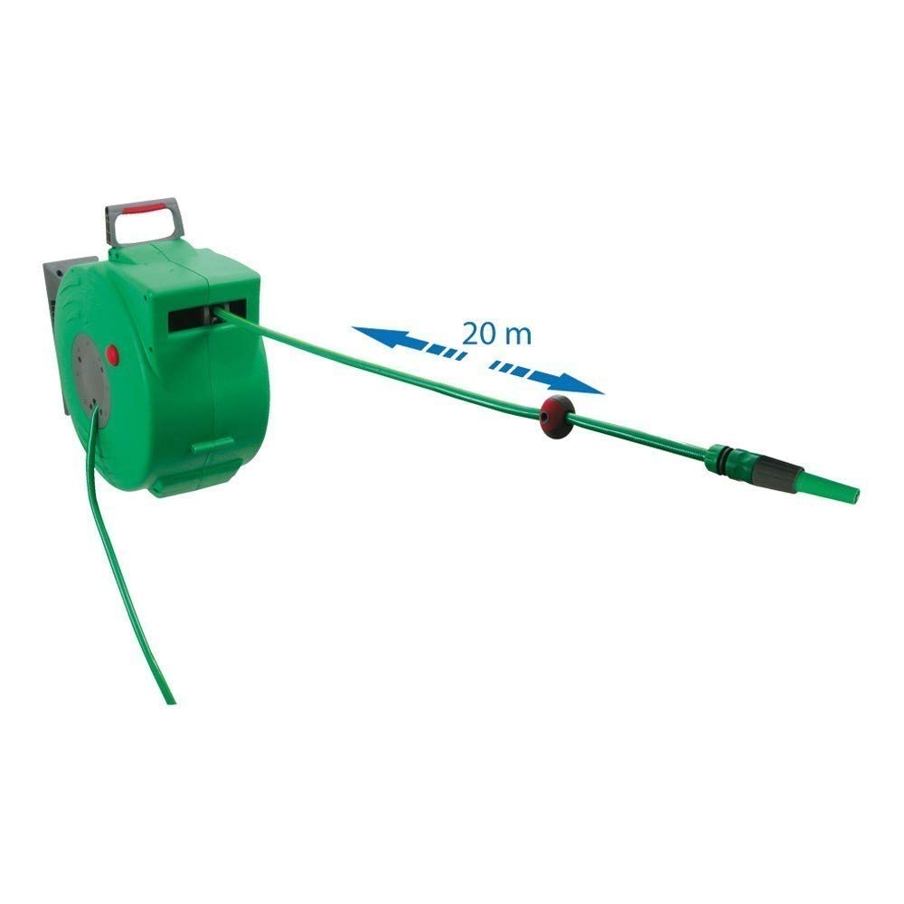 recogedor automatico de manguera. para pared 20m superego