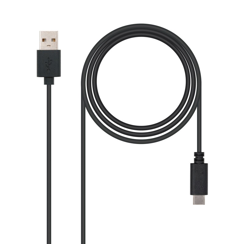 Nanocable - USB 2.0, 1m cable USB USB C USB A Negro 10.01.2101