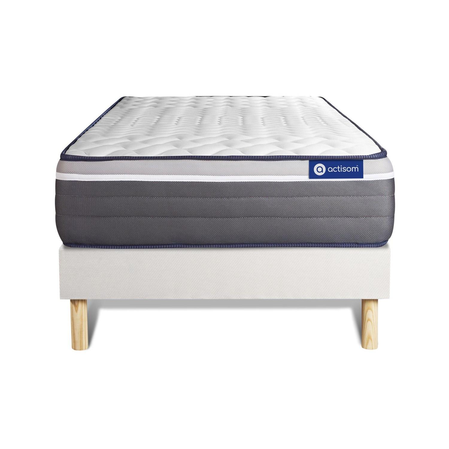 Pack colchón Actimemo plus 90x190cm + Somier multiláminas, espuma viscoelástica, 7 zonas de confort