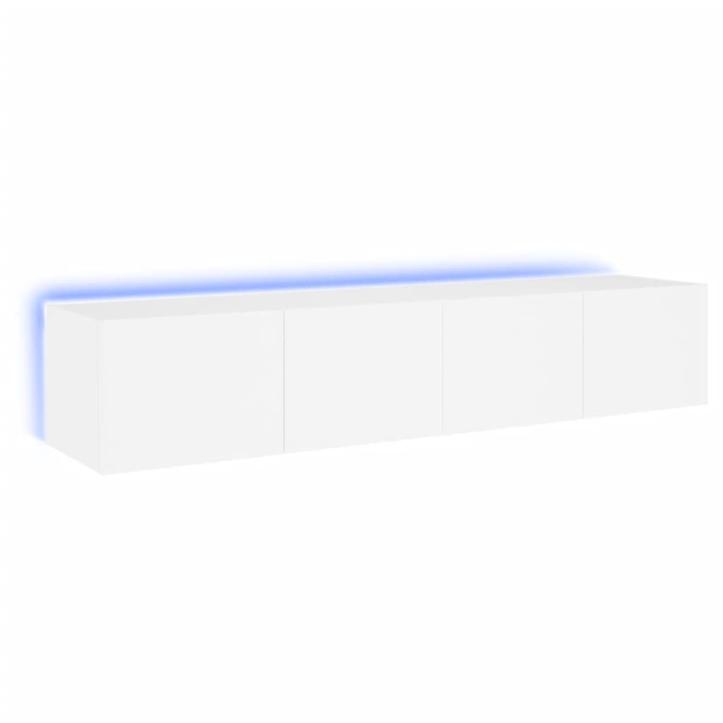Vidaxl Mueble de TV de Pared Luces LED 2 Uds 80x35x31 Cm
