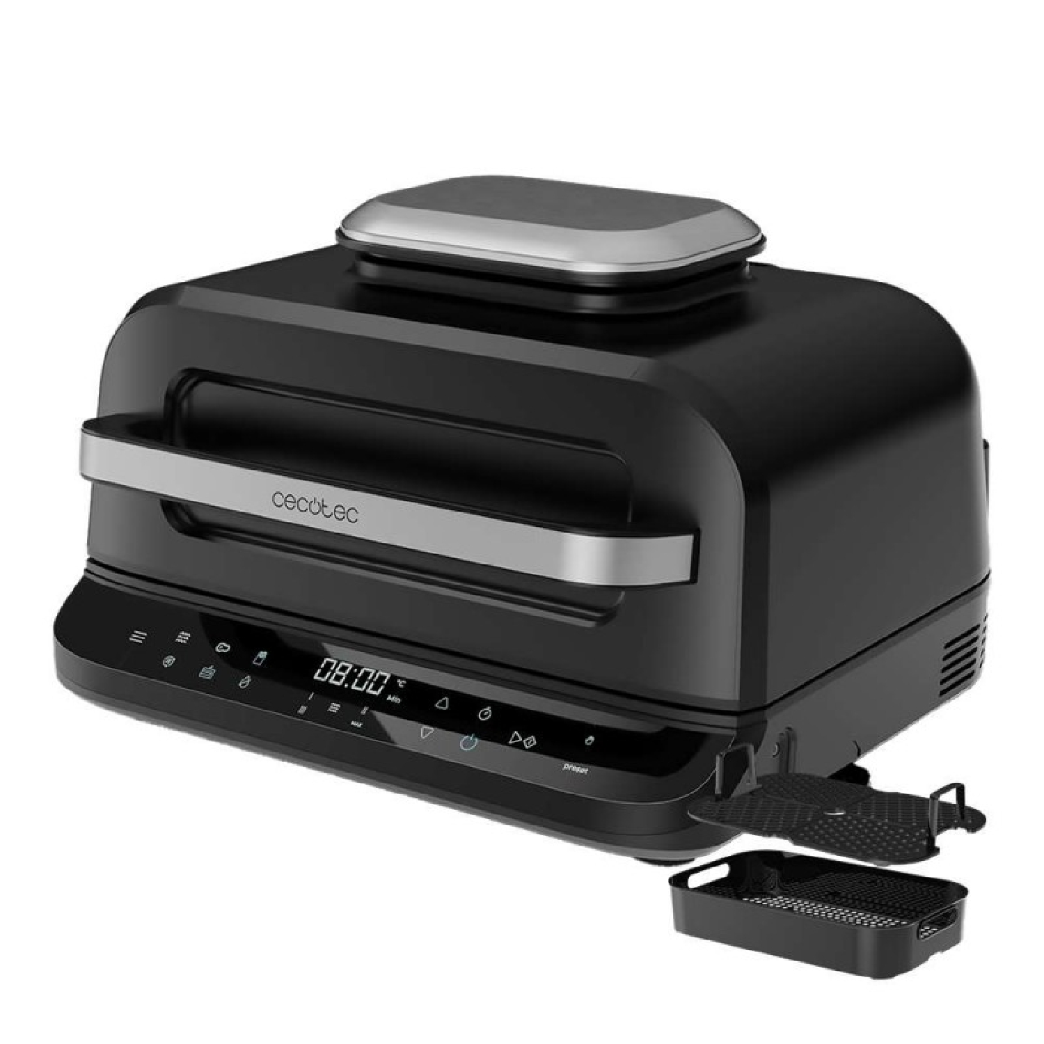 Cecotec Freidora de Aire Grill sin Aceite de 6 L Cecofry FireDome 6000. Air Fryer. 2400 W, 6 Modos de Cocción y 4 Niveles Grill