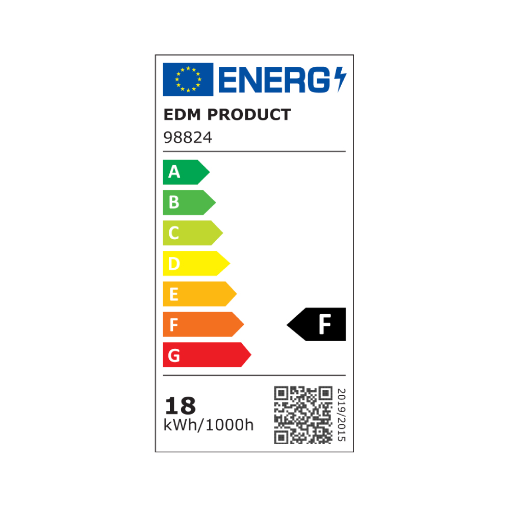 linestra led 2 casquillos s14s 18w 1800m 6400k luz fria 100xø30x47mm edm