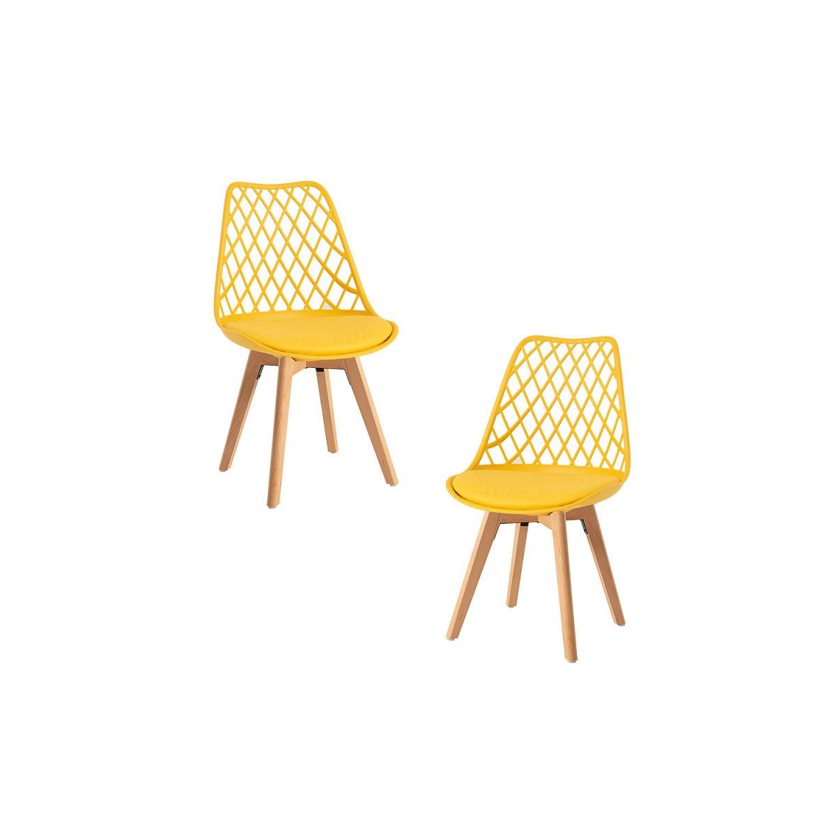 Regalos Miguel - Packs Sillas Comedor - Pack 2 Sillas Mima - Amarillo