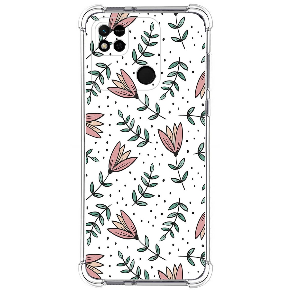 Funda Silicona Antigolpes para Xiaomi Redmi 10A diseño Flores 01 Dibujos