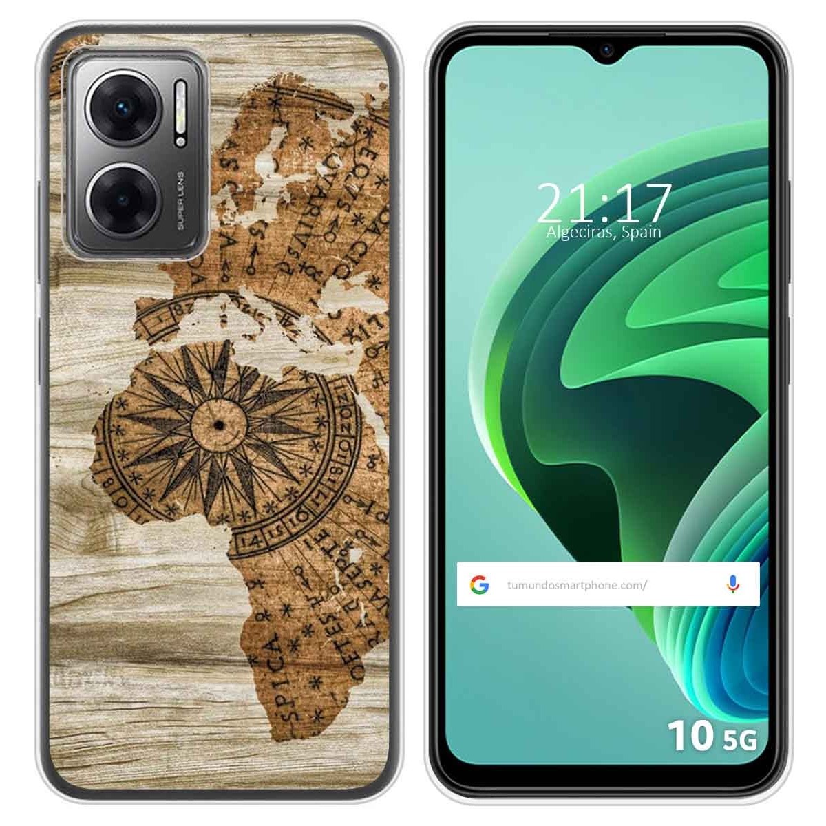 Funda Silicona para Xiaomi Redmi 10 5G diseño Madera 07 Dibujos